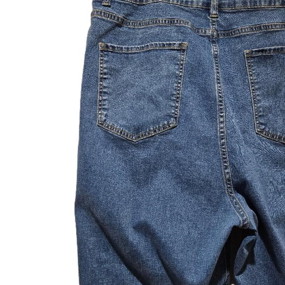 80s RETRO PLEATED BALLOON BARREL LIGHT WASH HIGH WAIST JEANS 2X EDGY DENIM - Picture 7 of 8